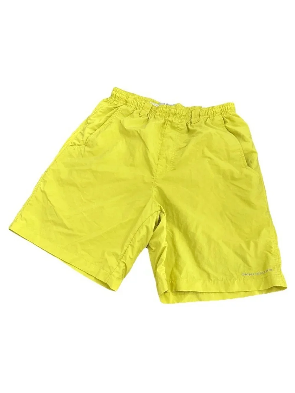 Men’s Columbia Swim Trunks Yellow Small 8” Inseam Liner Cut